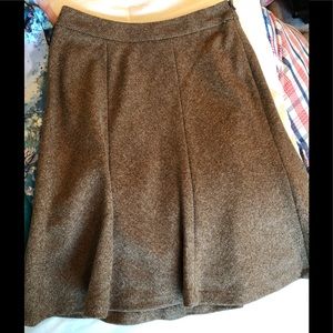 Brown herringbone skirt